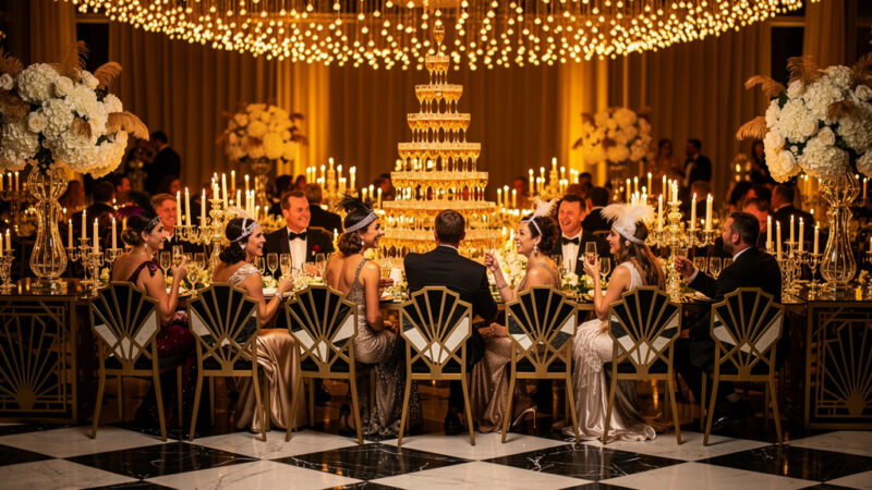 Wesele w stylu Wielkiego Gatsby’ego – inspiracje i dekoracje