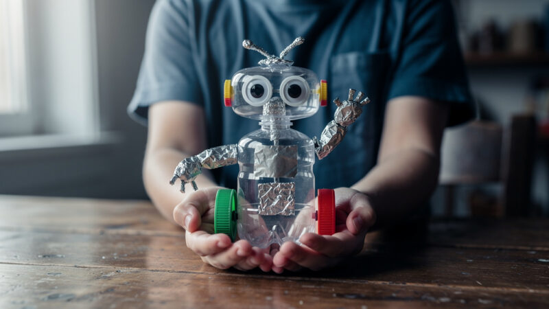 Robot z butelki – pomysł na kreatywną zabawę